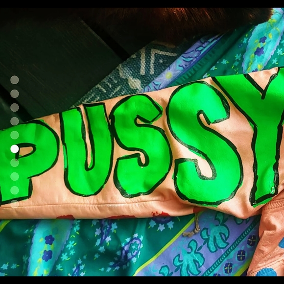 VTG handpainted leather jacket - Picture 9 of 16